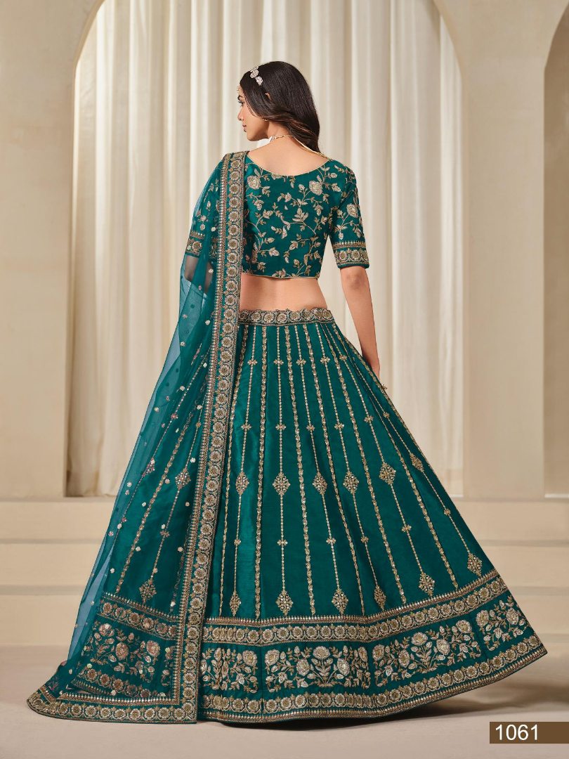 Rama Embriodered Heavy Art Silk Designer Lehenga With Blouse