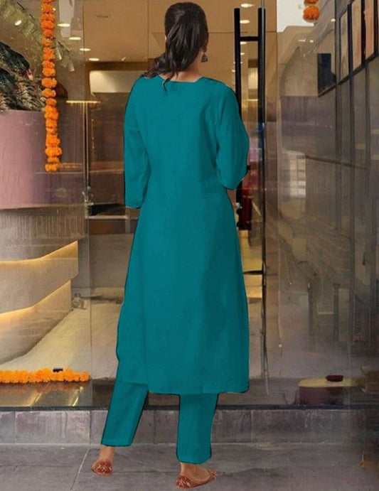 Rama Color Designer Embroidered Ethnic Partywear Suit