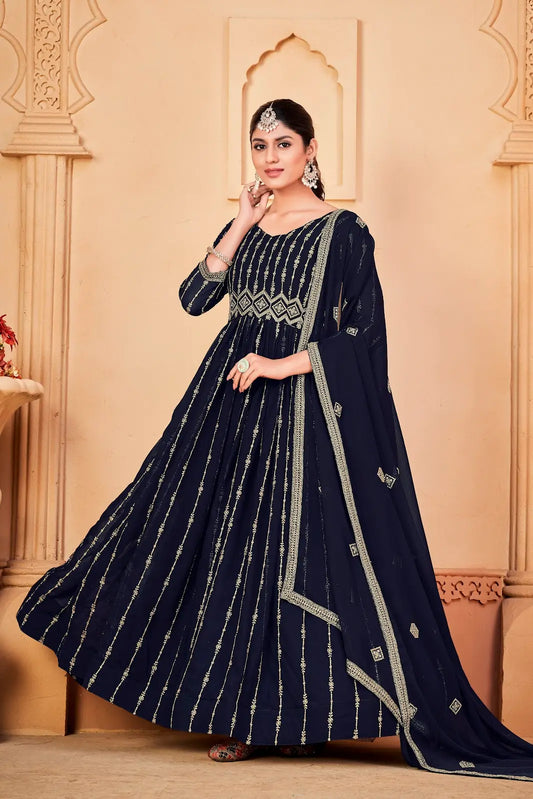 Beautiful Ethnic Anarkali Suit with Sequence Work