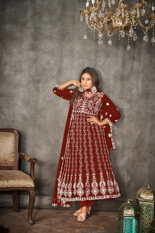 Stunning Designer Anarkali Suit with Sequence Embroidery