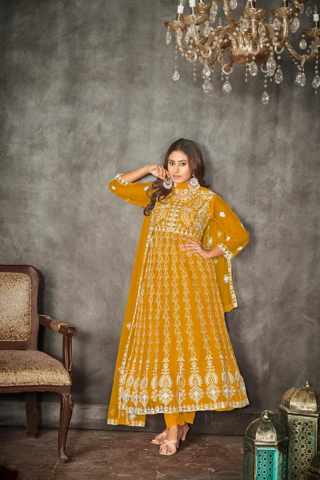 Stunning Designer Anarkali Suit with Sequence Embroidery