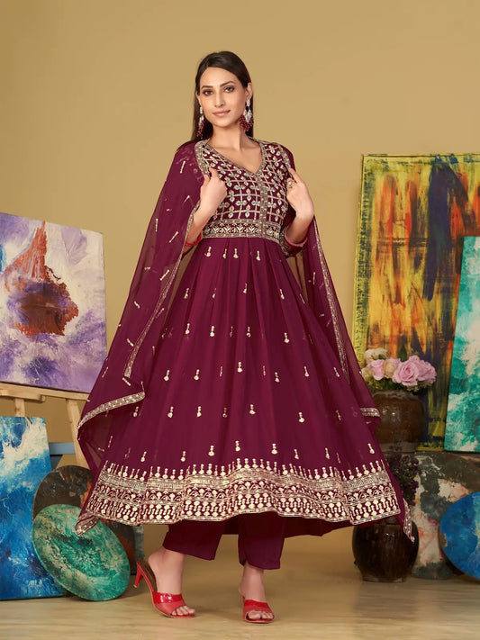 Gorgeous Designer Anarkali Suit with Heavy Work