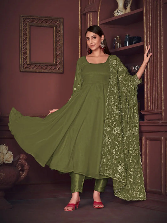 Premium Party Wear Anarkali Suit with Fancy Pattern