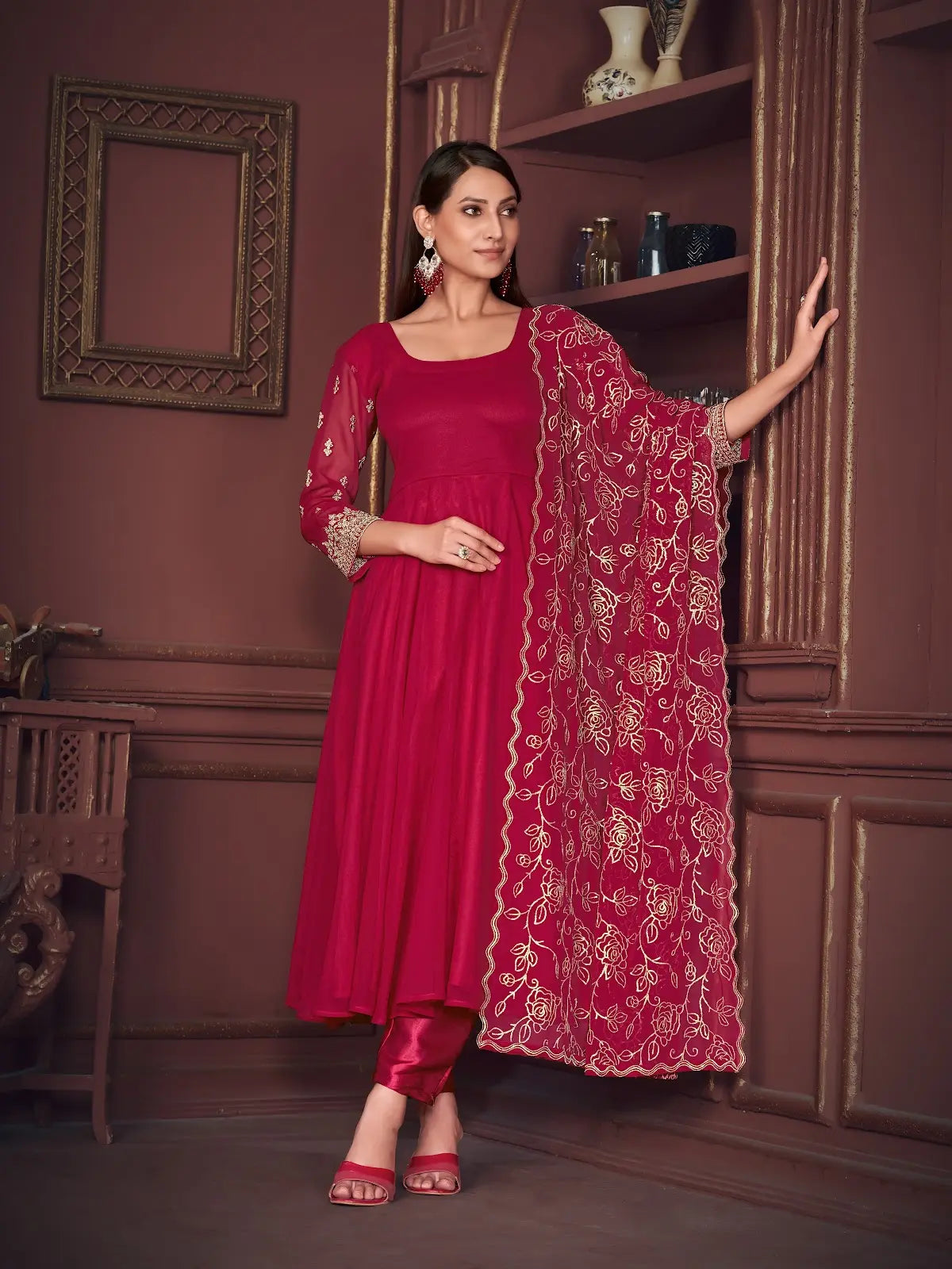Classic Wedding Anarkali Suit with Heavy Work