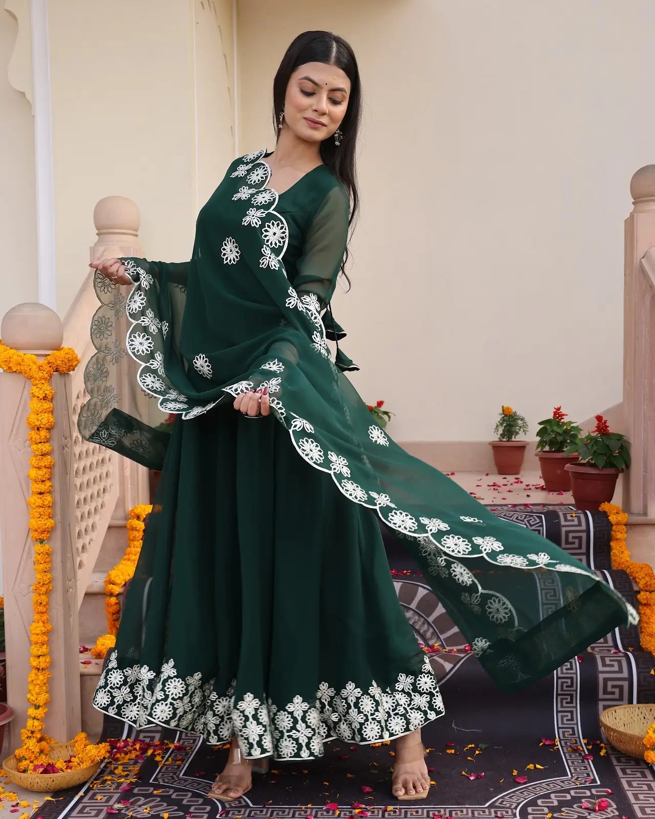 Luxury Embroidered Anarkali Suit with Elegant Finish