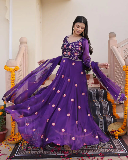 Royal Ethnic Anarkali Suit with Heavy Designer Work