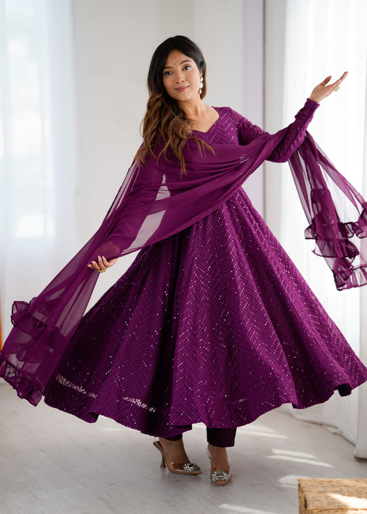Zarina Anarkali Suit Designer Ethnic Women's Anarkali Dress