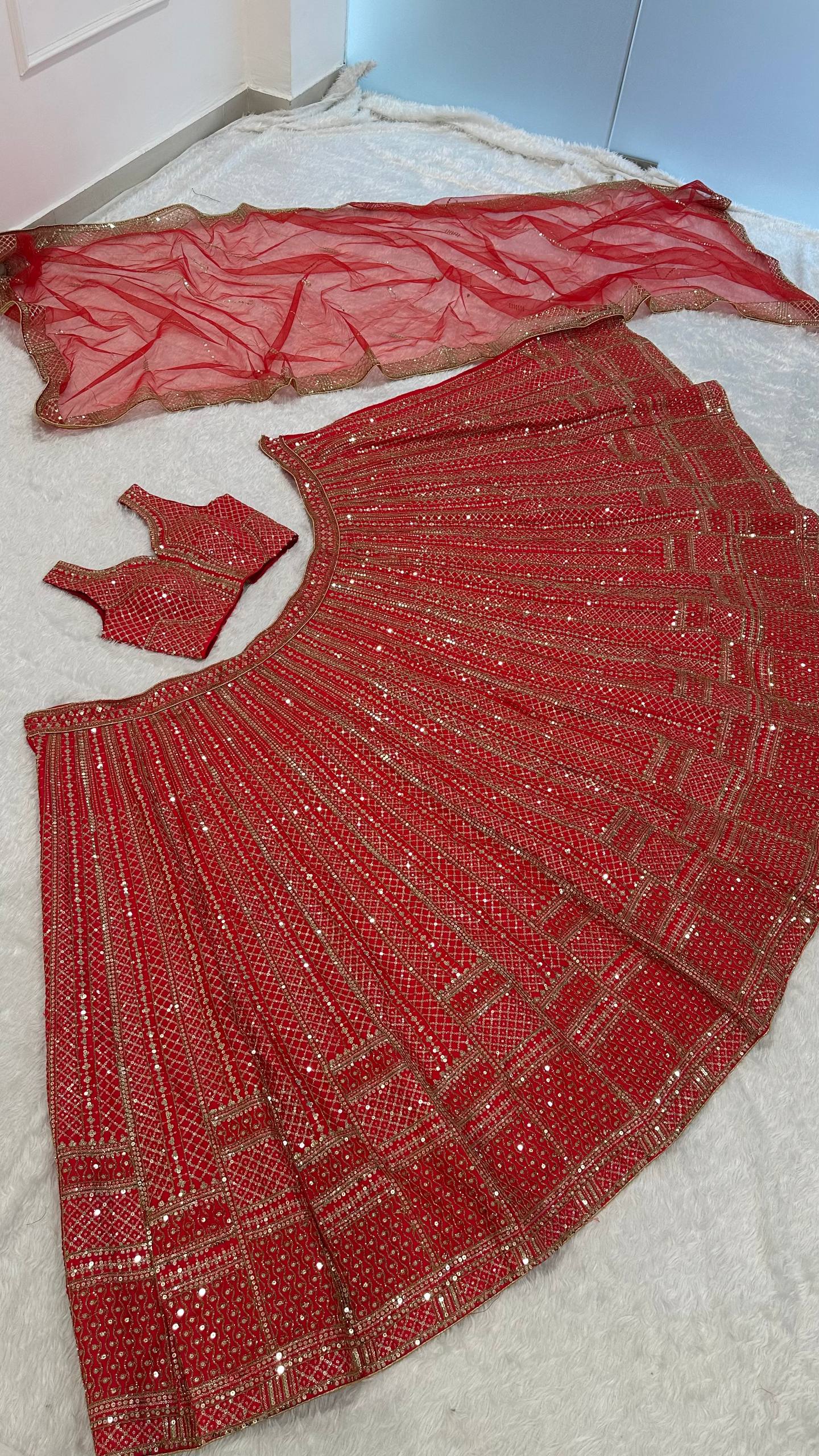 Wedding Lehenga Choli with Net Dupatta Style 019