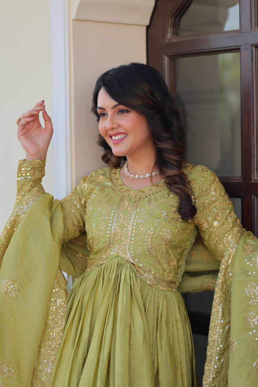 Sitara Gown Embroidered Festive Women's Anarkali Dress