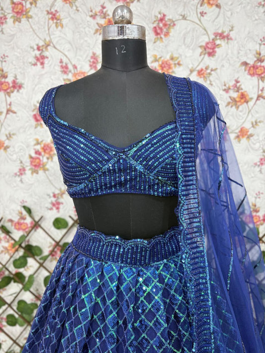 Heavy Embroidered Embroidered Lehenga Choli Set Style 012