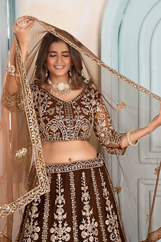 Luxury Embroidered Partywear Lehenga