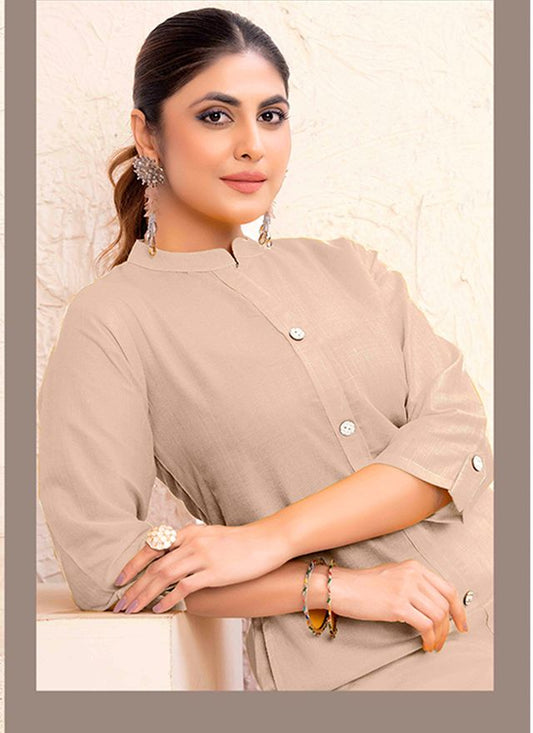 Chiku Color Magic Cotton Fabric Solid Designer Formal Girlie Kurta