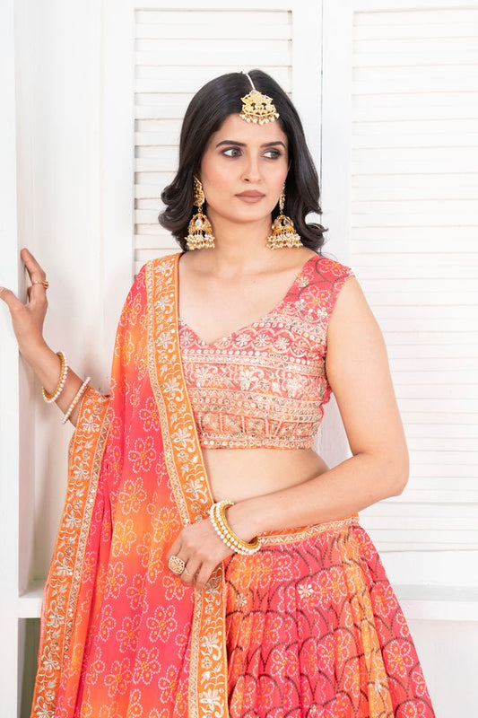 Handcrafted Floral Lehenga Choli
