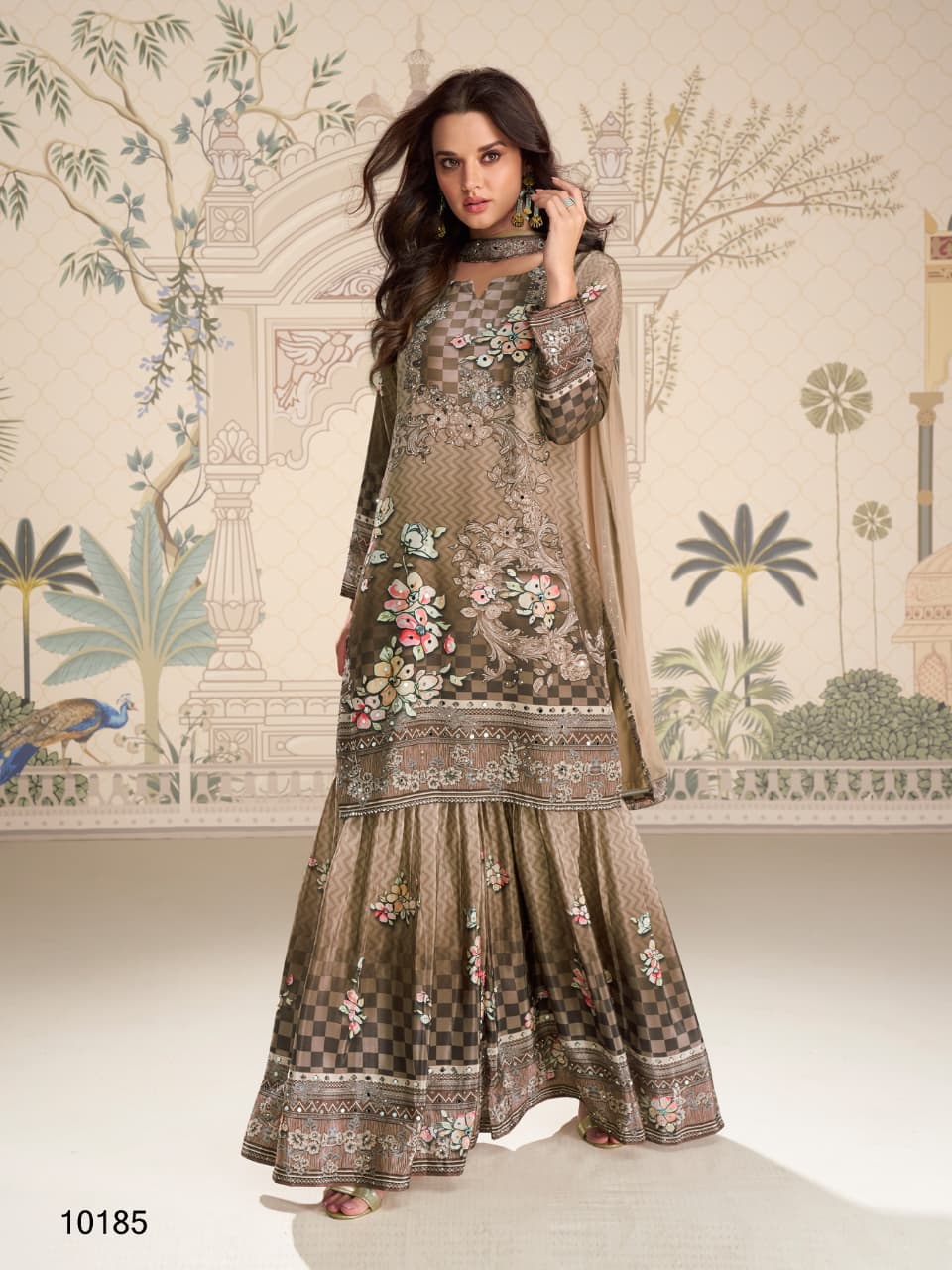 Heavy Crepe Digital Print Full Stitched Palazzo Suits