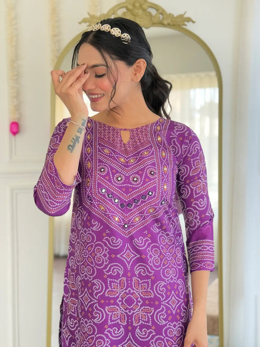 Women's Beautiful Franch Crepe Fabric Embroidery Work Straight Kurta Pant and Dupatta Set