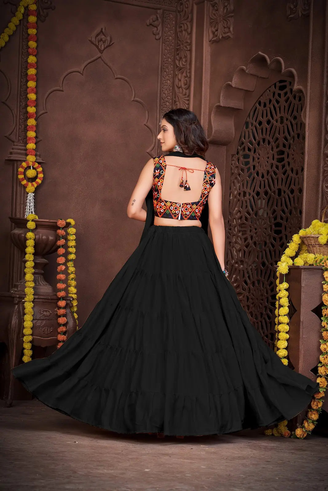 Elegant Flared Lehenga with Heavy Embroidery Designer Blouse