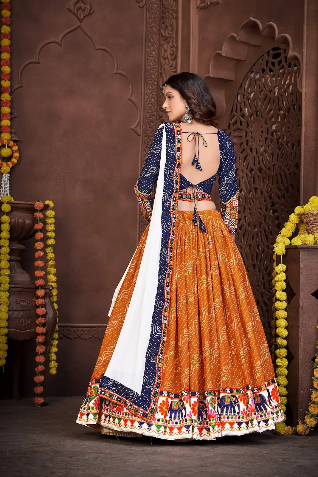 Classic Flared Lehenga with Heavy Mirror Work Designer Choli