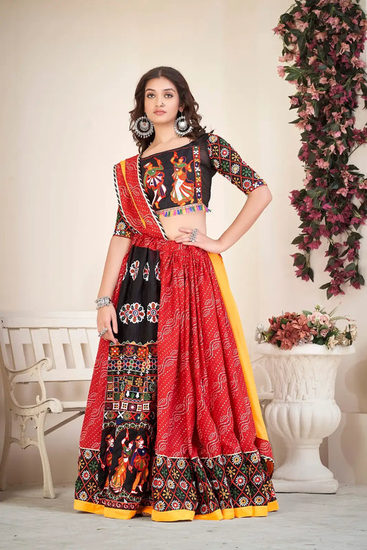 Wedding & Festive Wear Lehenga with Multicolor Embroidered Blouse