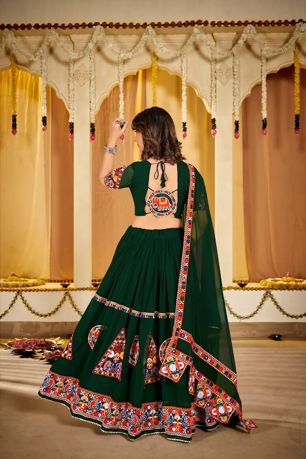 Vibrant Multicolor Lehenga Choli with Kutchi Work Blouse