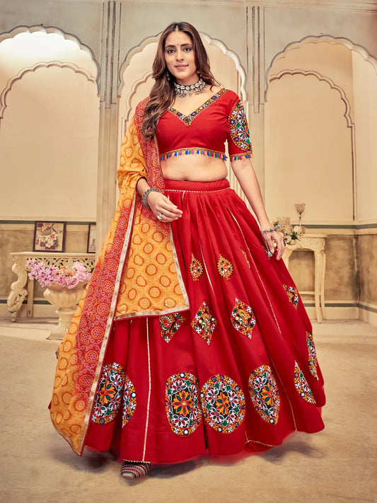 Premium Garba Outfit Lehenga with Embroidered Designer Choli