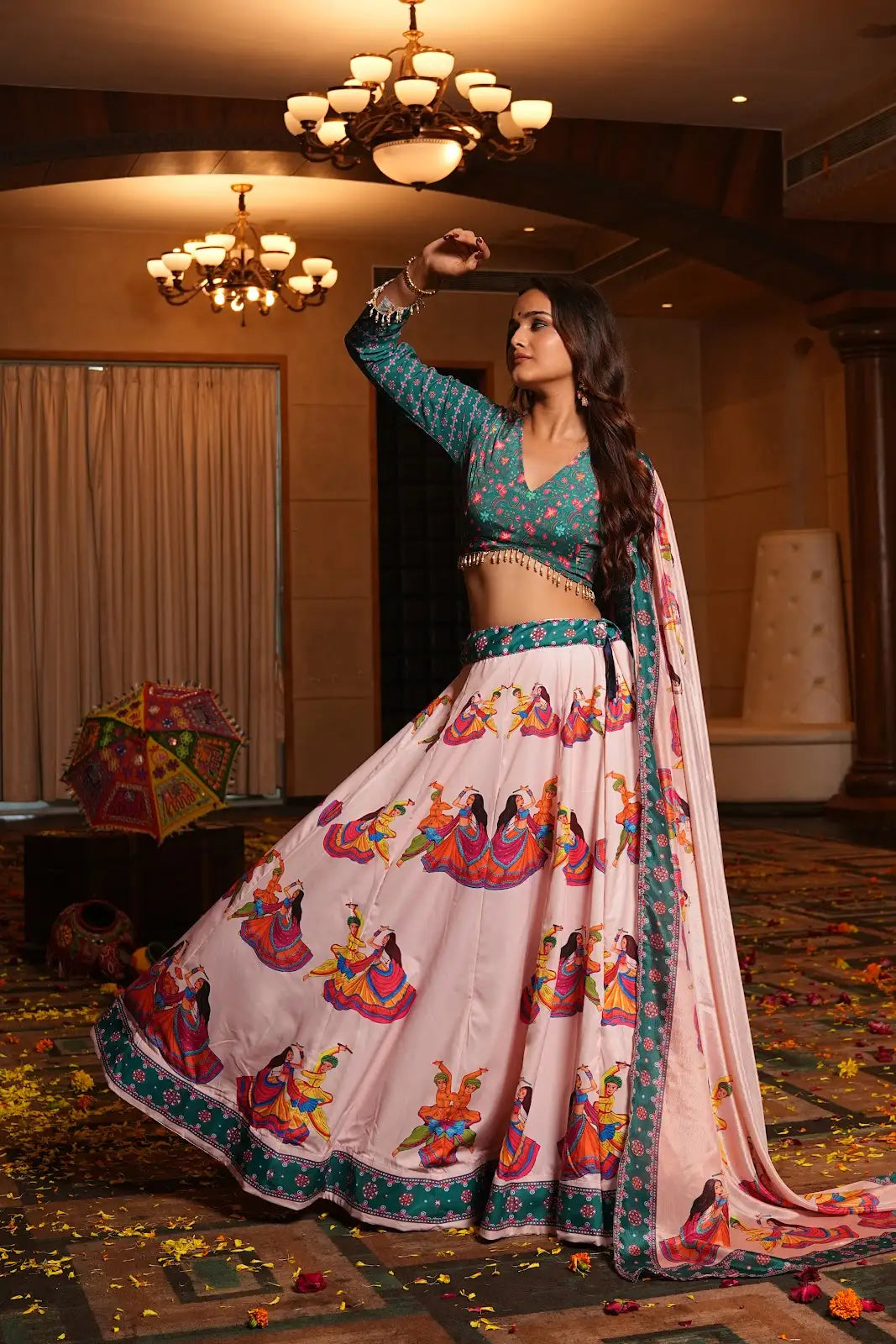 Premium Navratri Lehenga Choli Set for Women Garba Dress