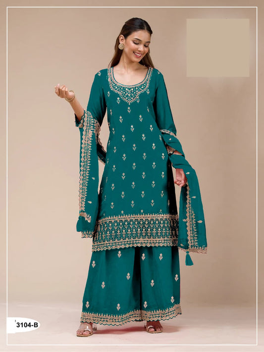 Georgette Semi stitched Wedding Suits OS3104