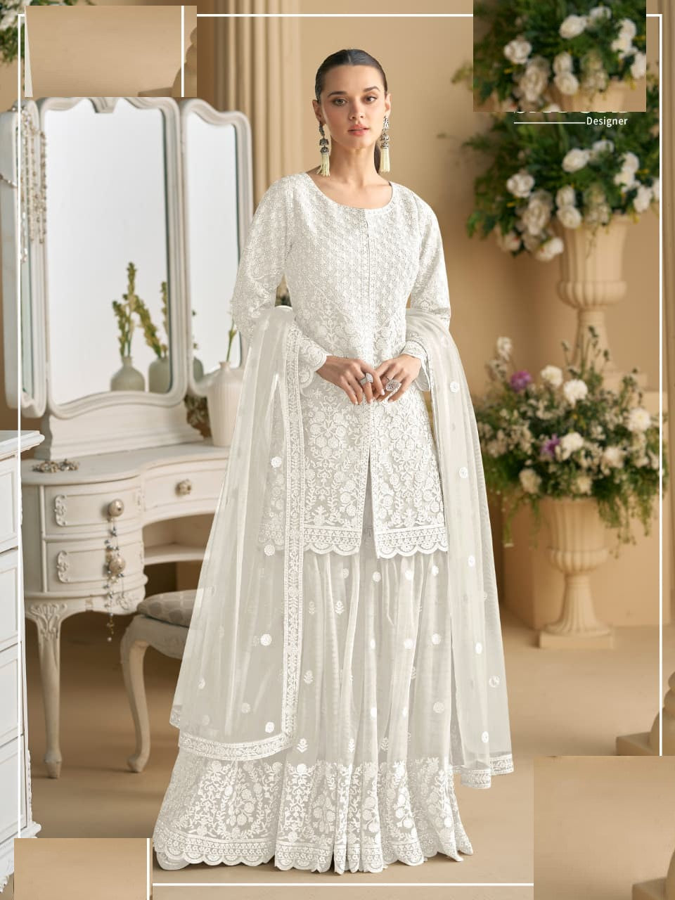 Net Full Stitched Free Size Upto XXL Wedding Suits