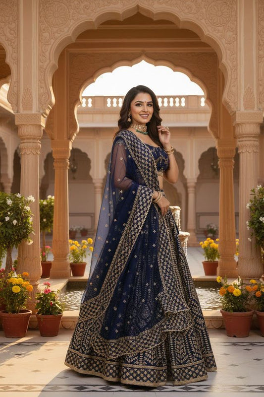 Noor Designer Lehenga Set HKV-00150 BLUE