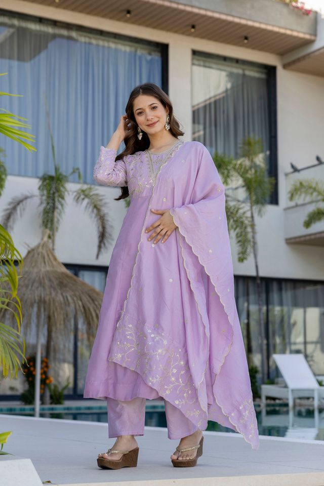 Pink Vichitra Silk Fabric Beautiful Graceful Ceremonial Kurta Set