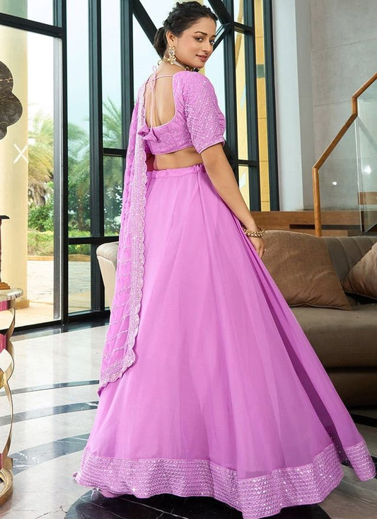 Zariya Turquoise Party Wear Lehenga HKV-00170 LAVENDER