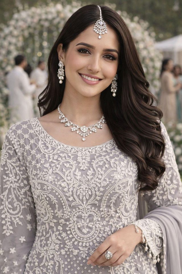 Light Purple Georgette Semi Stitched Suits