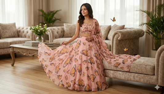 Festive Designer Lehenga Choli Set for Women HKV-003640 MULTI COLOUR