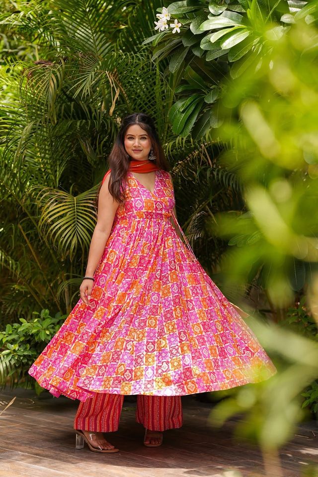 Floral Designer Anarkali Suit Set