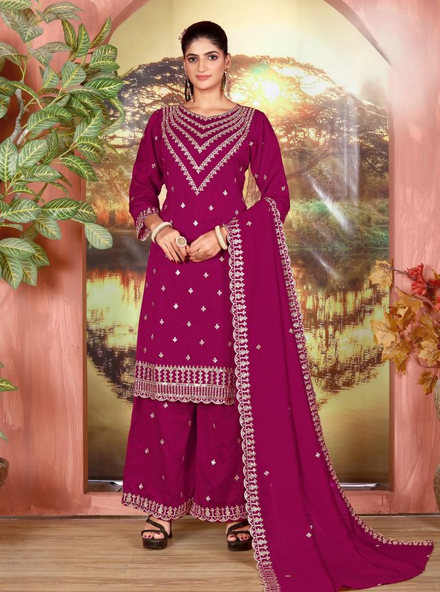 Beautiful Ethnic Palazzo Dress For Designer Ceremonial Looks