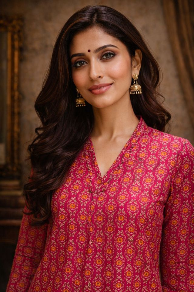 Wine Color Designer Digital Printed Muslin Fabric Foral Ethnic Kurta