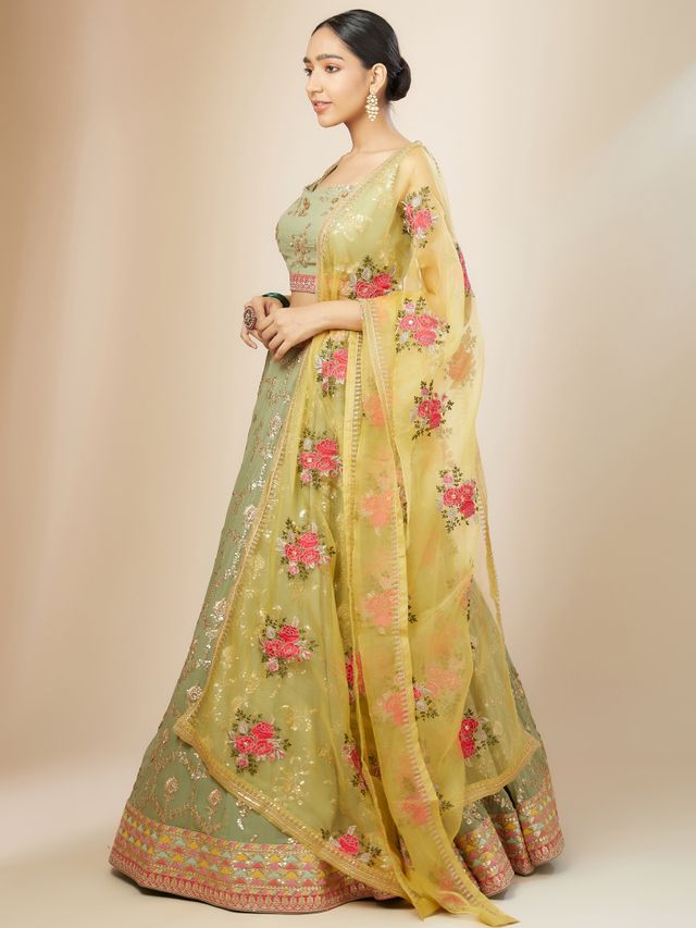 Premium Floral Occasion Wear Lehenga