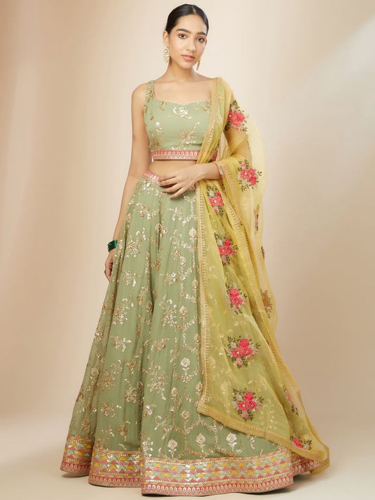 Premium Floral Occasion Wear Lehenga