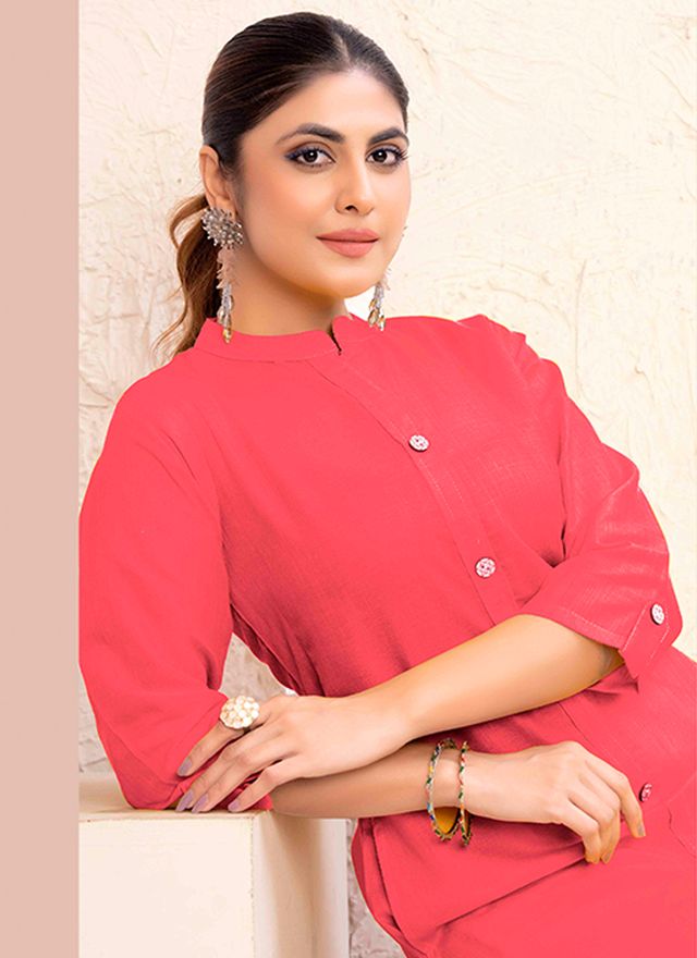 Gajri Color Magic Cotton Fabric Solid Designer Formal Girlie Kurta