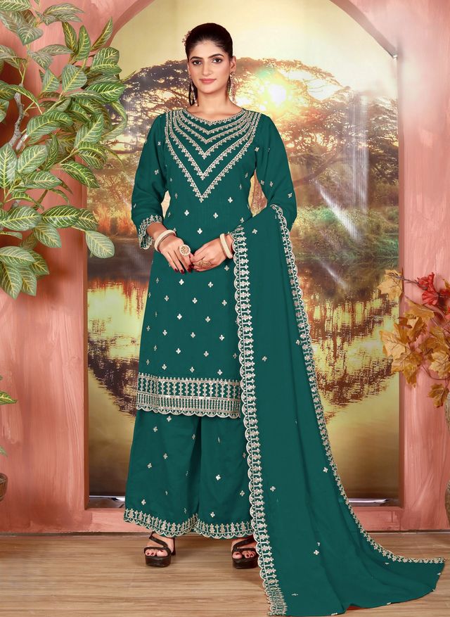 Beautiful Ethnic Palazzo Dress For Designer Ceremonial Looks