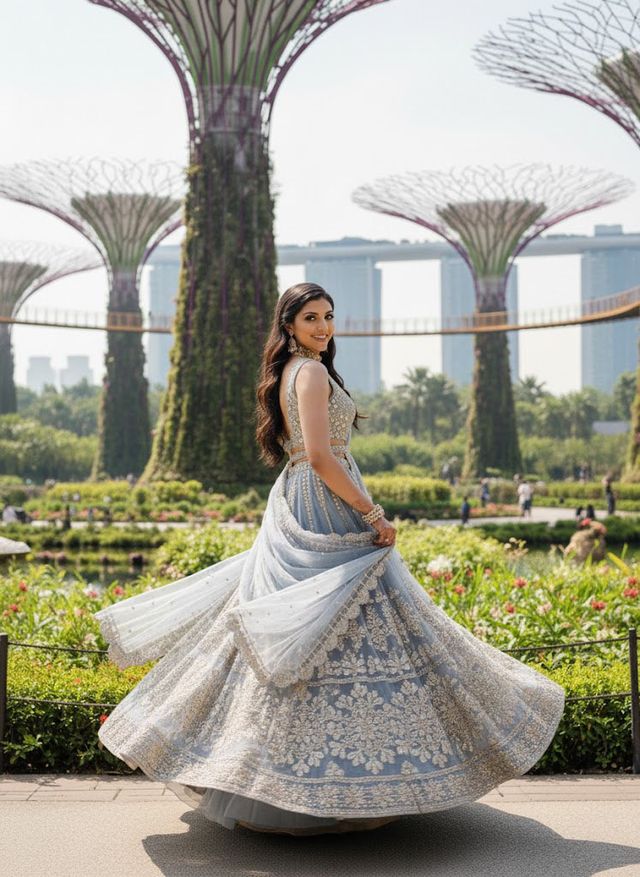 Turquoise Designer Lehenga with Dupatta – Indian Ethnic Wear HKV003430 GRAY