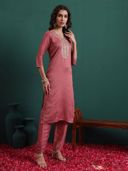 Pink Color Beautiful Ethnic Suit For Classy Trendy Girl