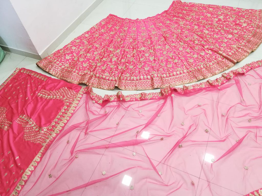 Embroidered Lehenga Set with Dupatta HKV-0060 PINK