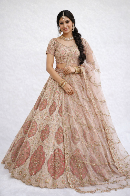 Traditional Bridal Lehenga Choli Outfit Style 013