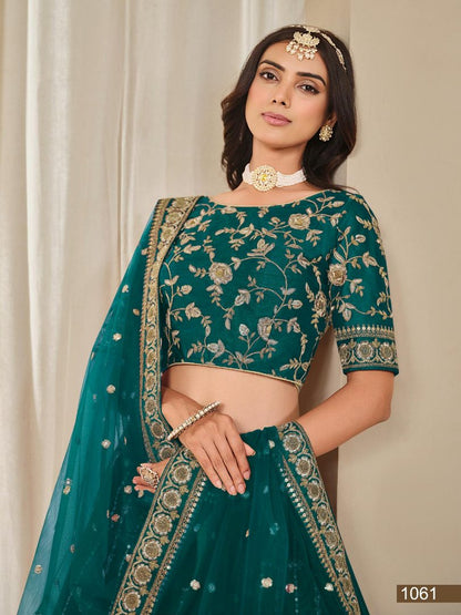 Rama Embriodered Heavy Art Silk Designer Lehenga With Blouse