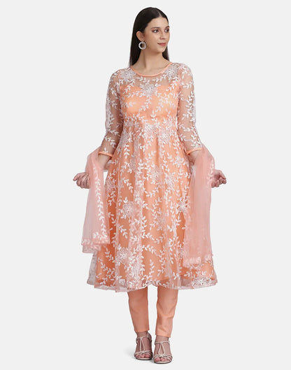 Stylish Ethnic Anarkali Suit with Fancy Dupatta Set