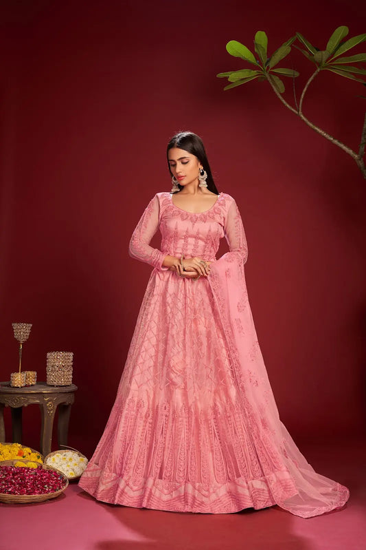 Royal Wedding Anarkali Suit with Intricate Detailing