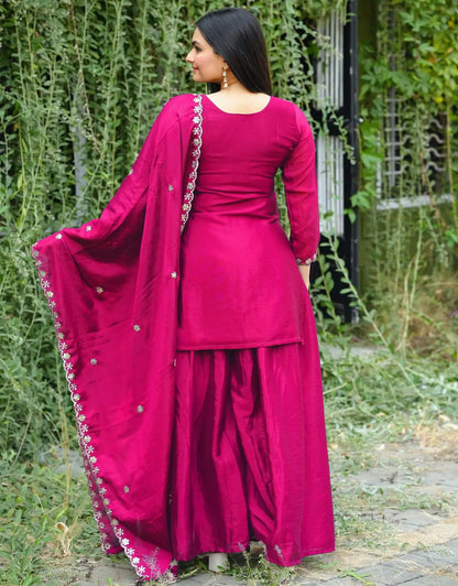 Heavy Chinon Suit With Sequence Embroidered Work 54