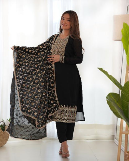 Pakistani Ramzan Eid Dresses for Women, Semi-Stitched Party Wear Salwar Kameez Dupatta,