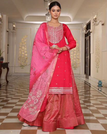 Purple Anarkali Kurti Festive Look