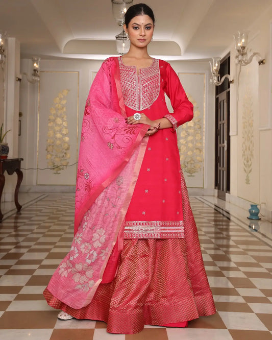 Purple Anarkali Kurti Festive Look
